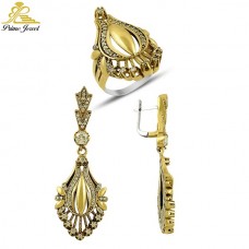 Gümüş Otantik Taşlı Set